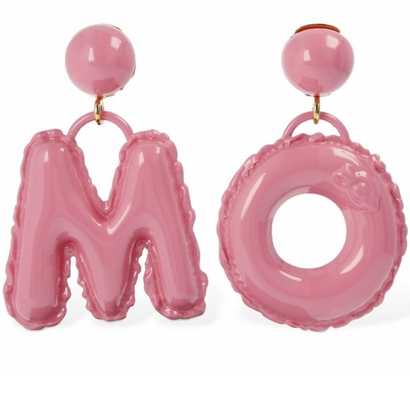 FINAL PRICE. Moschino BLUE Inflatable Clip On Statement Earrings - Picture 2 of 6